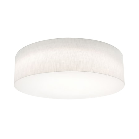 Afx Anton 24in. Medium Base Flush Mount, Linen White Shade ANF2432MB-LW